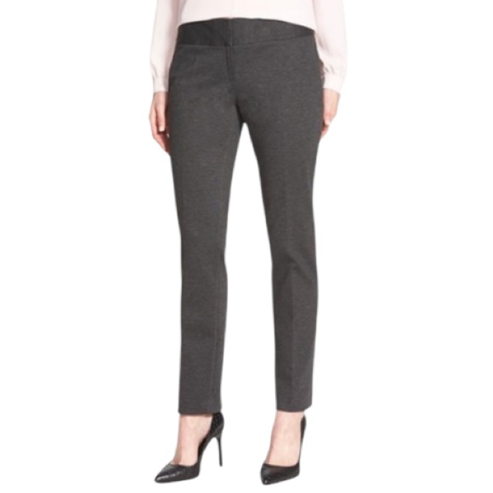 Vince Camuto dark gray stretch mid rise tapered slim fit dress pants size 6